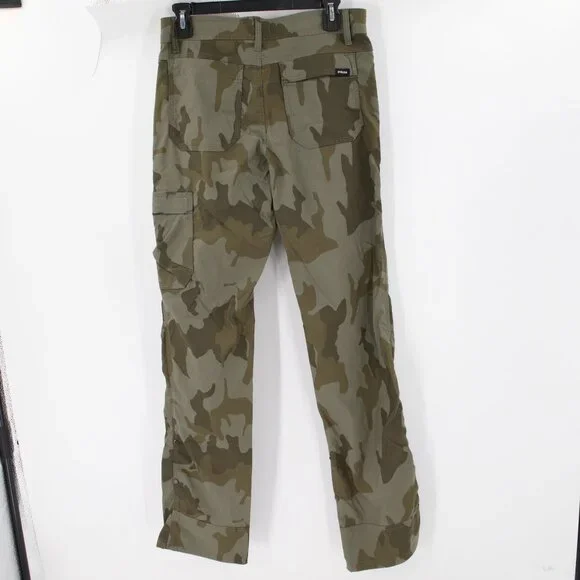 prana zion Pants Men's 28 L33 Stretch belted roll up camo Relaxed Fit Camoflauge - Picture 5 of 13